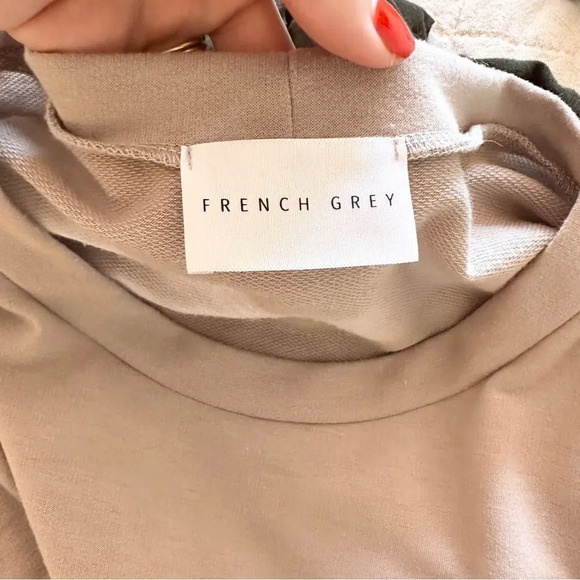 NWOT French Grey Jada French Terry Women’s Long Sleeve Tiered Skater Dress - Picture 8 of 9